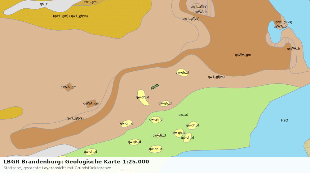 Statische Kartenansicht: LBGR Brandenburg: Geologische Karte 1:25.000