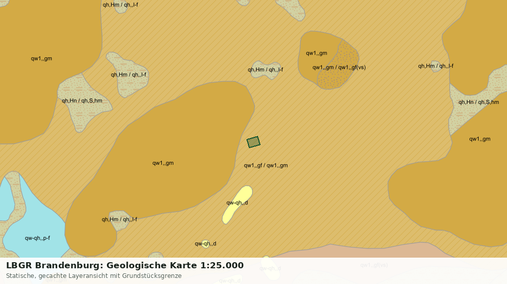Statische Kartenansicht: LBGR Brandenburg: Geologische Karte 1:25.000