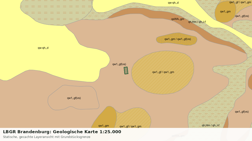 Statische Kartenansicht: LBGR Brandenburg: Geologische Karte 1:25.000