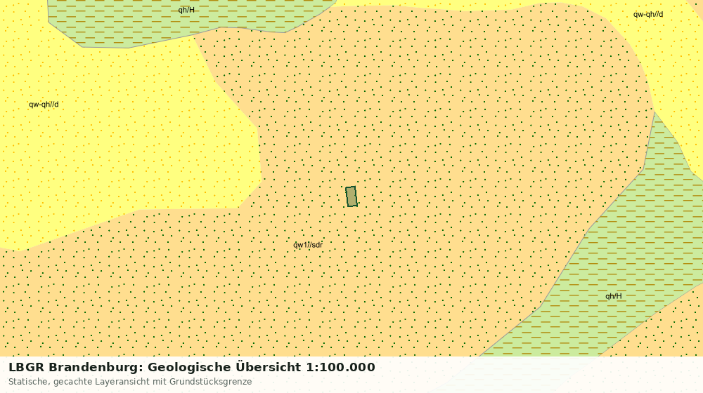 Statische Kartenansicht: LBGR Brandenburg: Geologische Übersicht 1:100.000