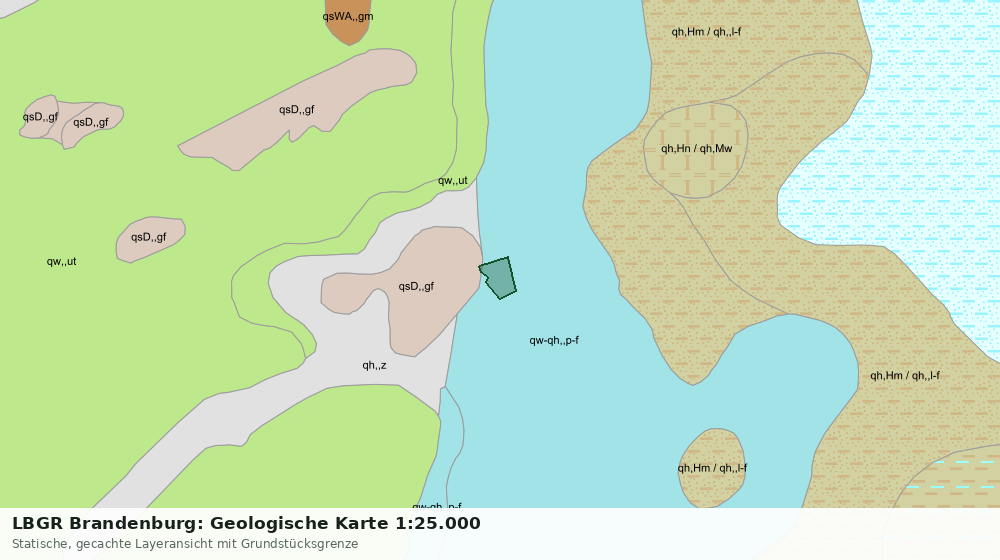 Statische Kartenansicht: LBGR Brandenburg: Geologische Karte 1:25.000