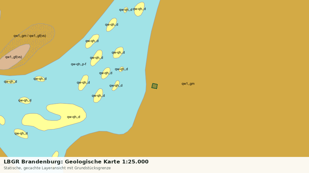 Statische Kartenansicht: LBGR Brandenburg: Geologische Karte 1:25.000