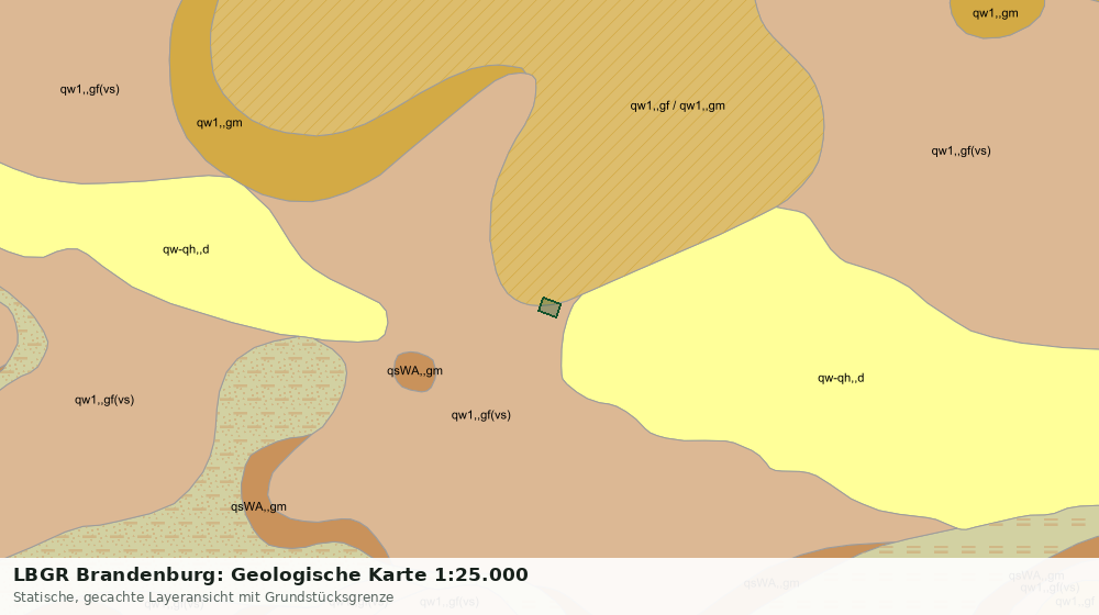 Statische Kartenansicht: LBGR Brandenburg: Geologische Karte 1:25.000