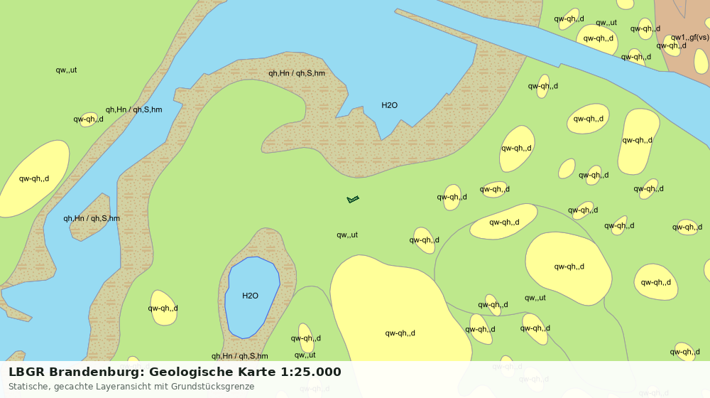 Statische Kartenansicht: LBGR Brandenburg: Geologische Karte 1:25.000