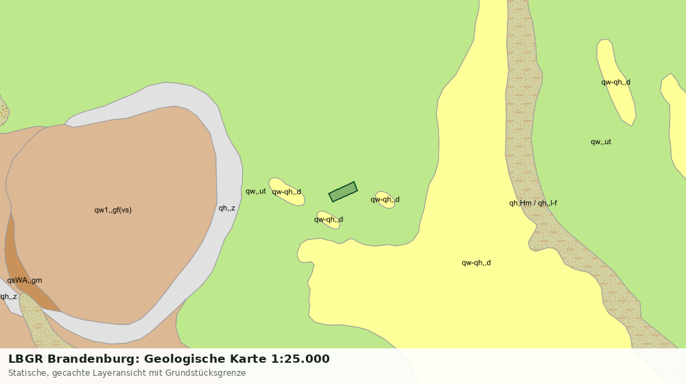 Statische Kartenansicht: LBGR Brandenburg: Geologische Karte 1:25.000