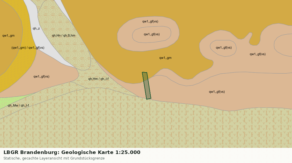 Statische Kartenansicht: LBGR Brandenburg: Geologische Karte 1:25.000