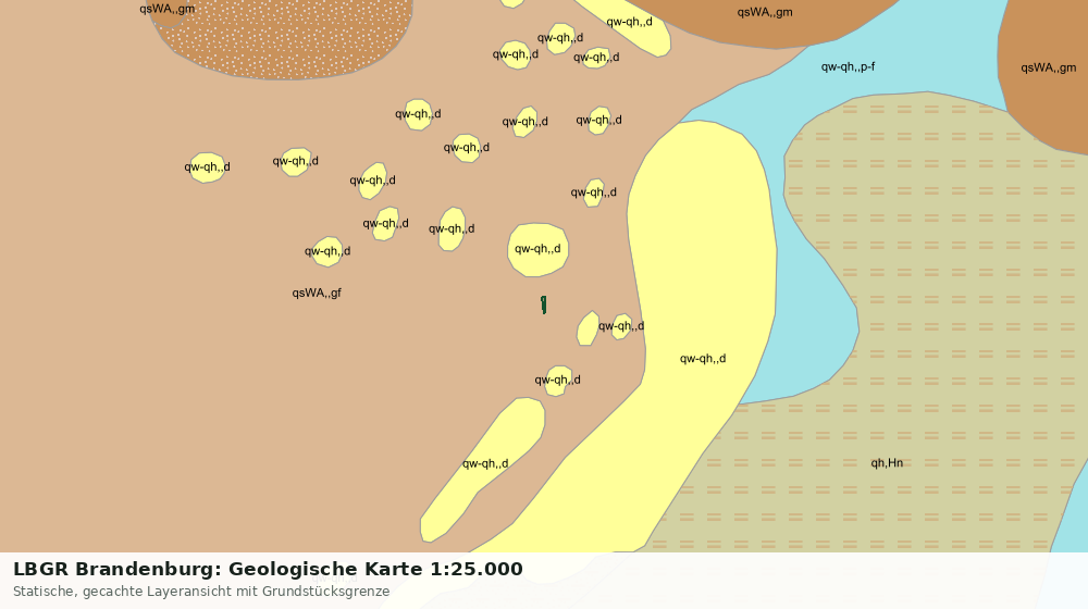 Statische Kartenansicht: LBGR Brandenburg: Geologische Karte 1:25.000