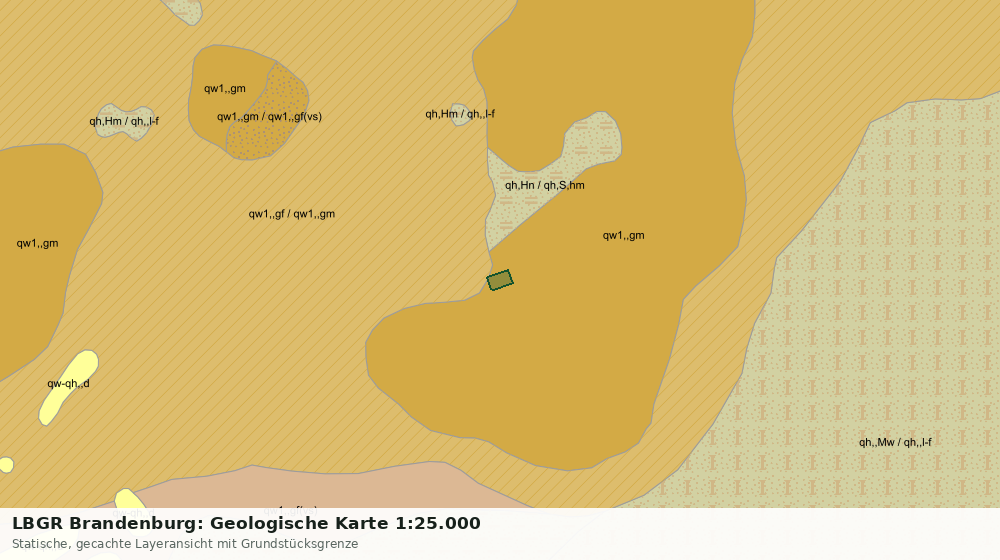 Statische Kartenansicht: LBGR Brandenburg: Geologische Karte 1:25.000