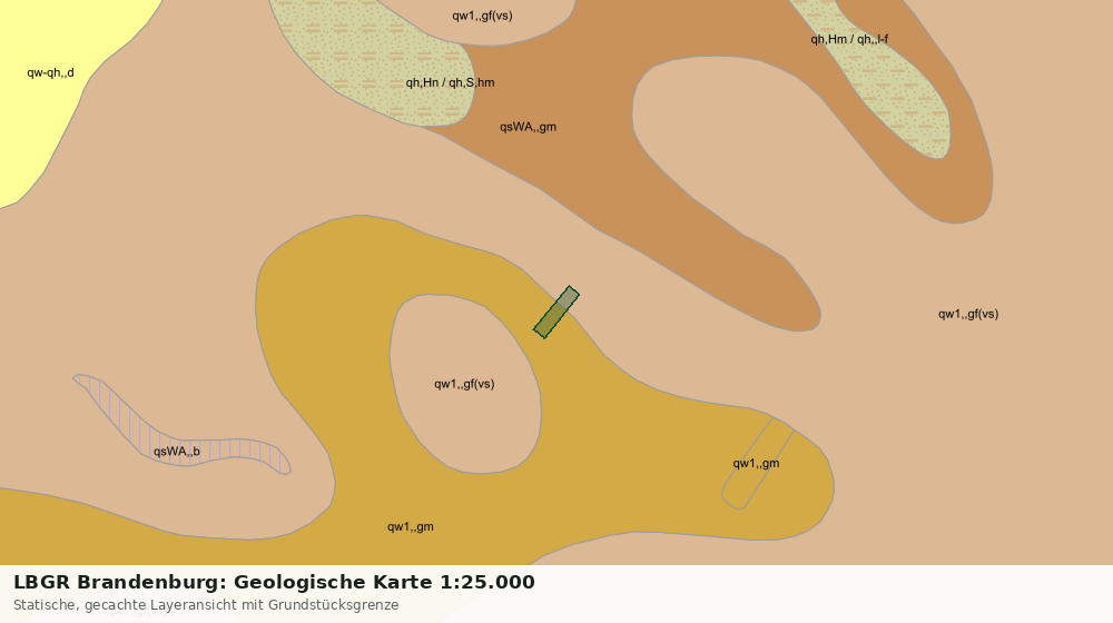 Statische Kartenansicht: LBGR Brandenburg: Geologische Karte 1:25.000