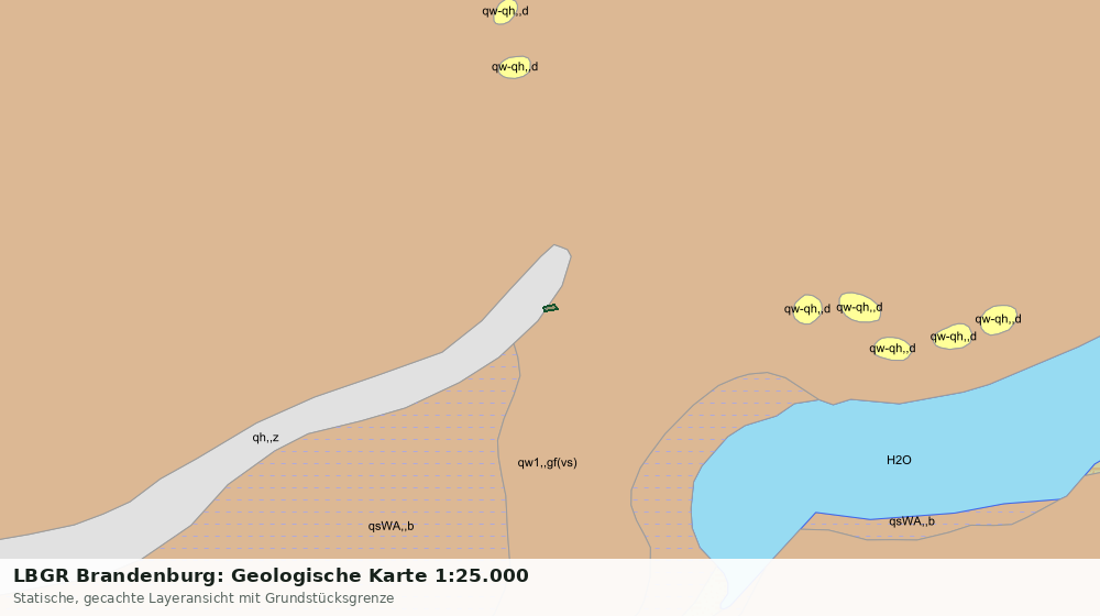 Statische Kartenansicht: LBGR Brandenburg: Geologische Karte 1:25.000