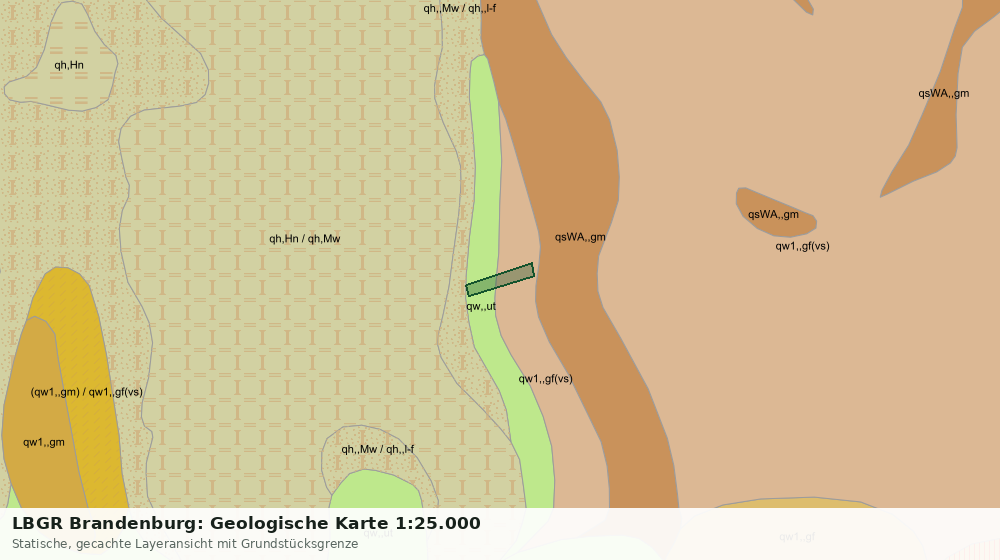 Statische Kartenansicht: LBGR Brandenburg: Geologische Karte 1:25.000