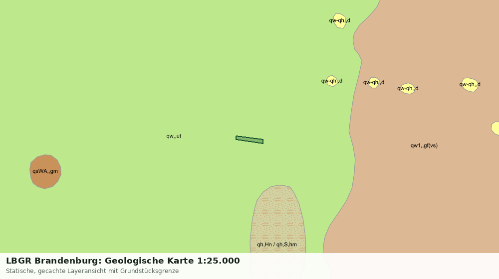 Statische Kartenansicht: LBGR Brandenburg: Geologische Karte 1:25.000