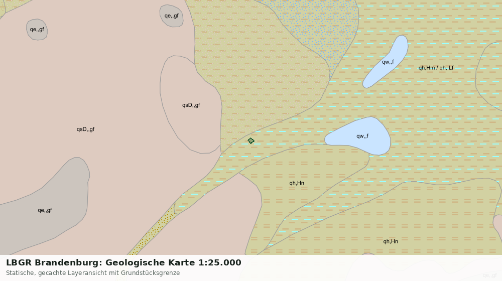 Statische Kartenansicht: LBGR Brandenburg: Geologische Karte 1:25.000