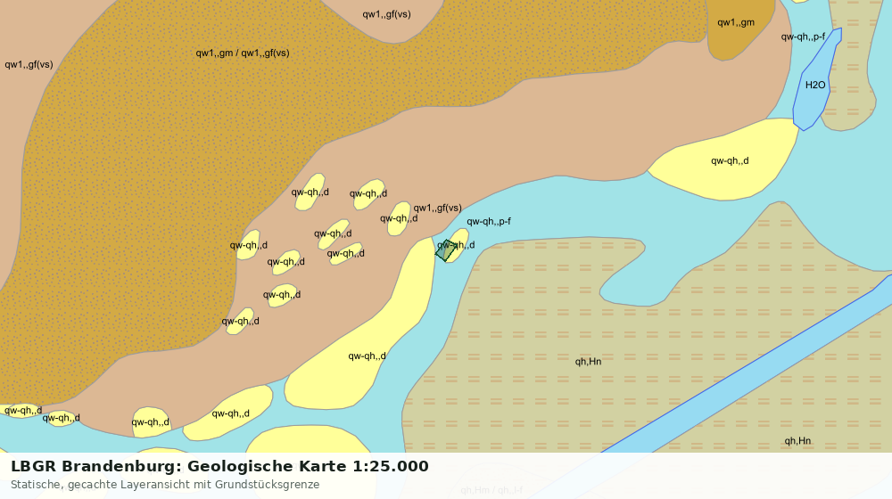 Statische Kartenansicht: LBGR Brandenburg: Geologische Karte 1:25.000
