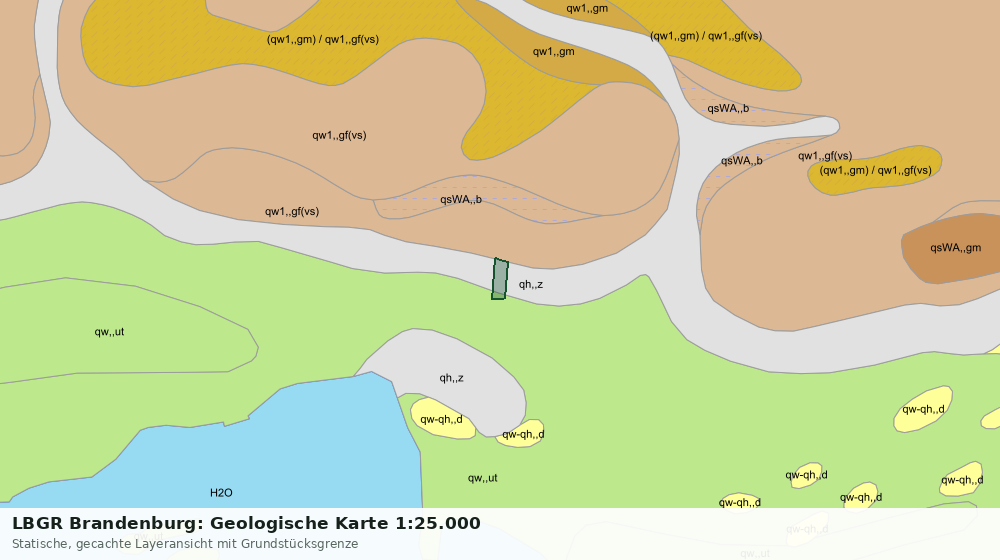 Statische Kartenansicht: LBGR Brandenburg: Geologische Karte 1:25.000