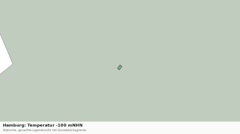 Statische Kartenansicht: Hamburg: Temperatur -100 mNHN