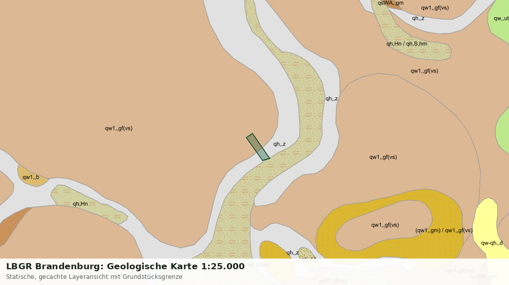 Statische Kartenansicht: LBGR Brandenburg: Geologische Karte 1:25.000