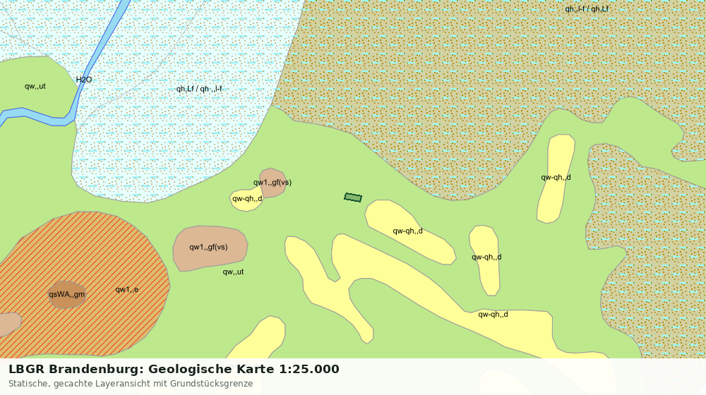 Statische Kartenansicht: LBGR Brandenburg: Geologische Karte 1:25.000