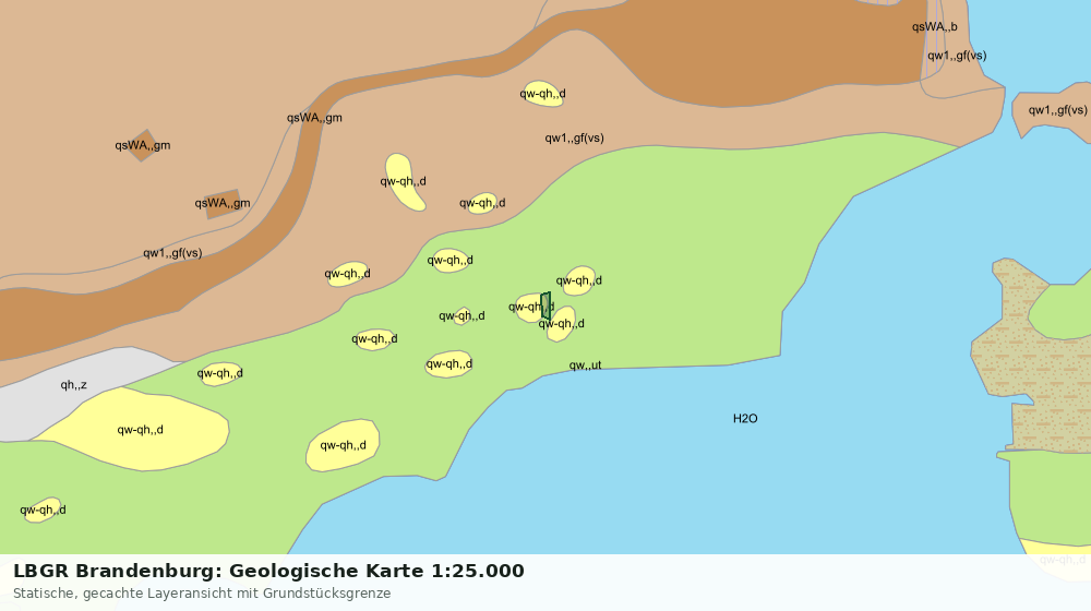 Statische Kartenansicht: LBGR Brandenburg: Geologische Karte 1:25.000
