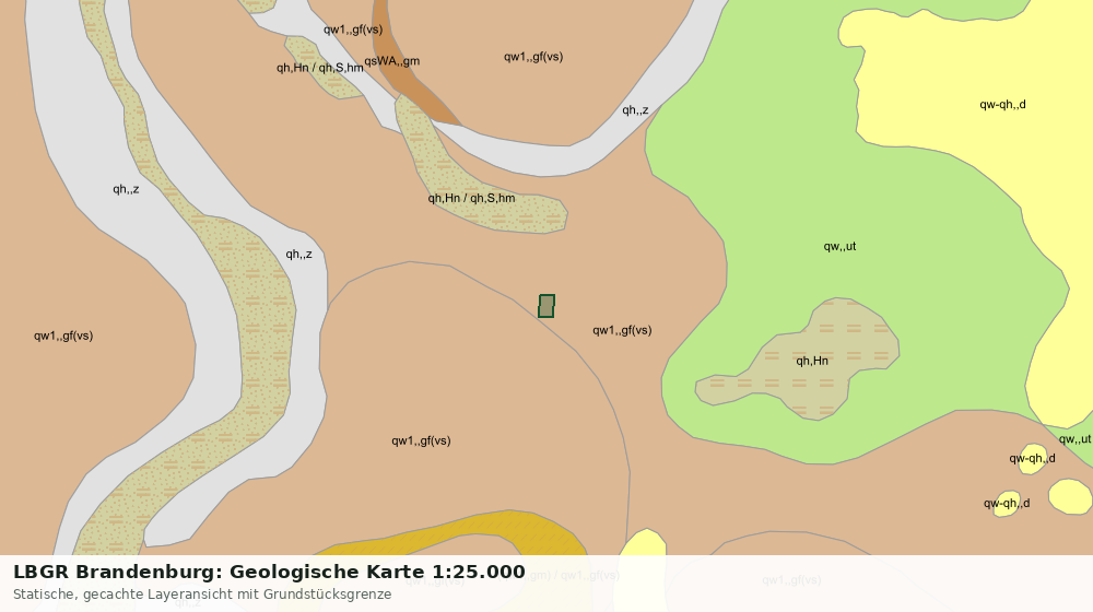 Statische Kartenansicht: LBGR Brandenburg: Geologische Karte 1:25.000