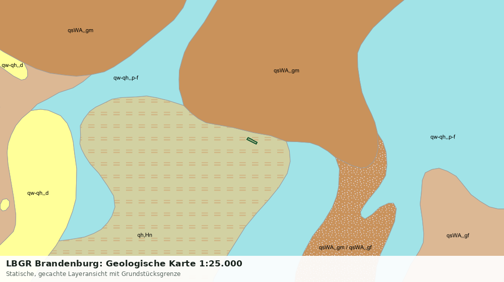Statische Kartenansicht: LBGR Brandenburg: Geologische Karte 1:25.000