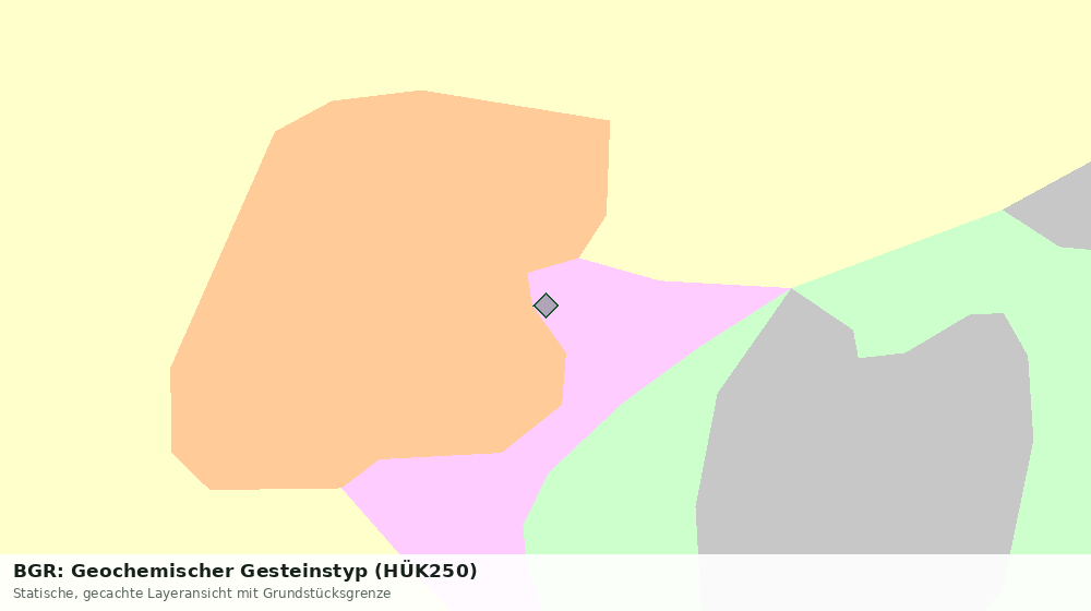 Statische Kartenansicht: BGR: Geochemischer Gesteinstyp (HÜK250)
