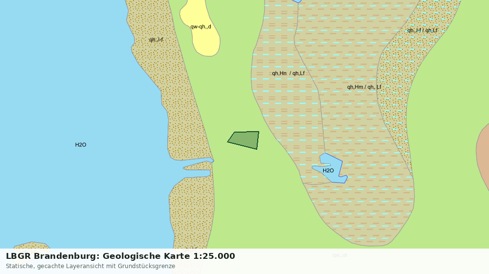 Statische Kartenansicht: LBGR Brandenburg: Geologische Karte 1:25.000