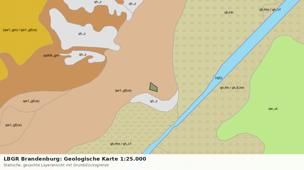 Statische Kartenansicht: LBGR Brandenburg: Geologische Karte 1:25.000