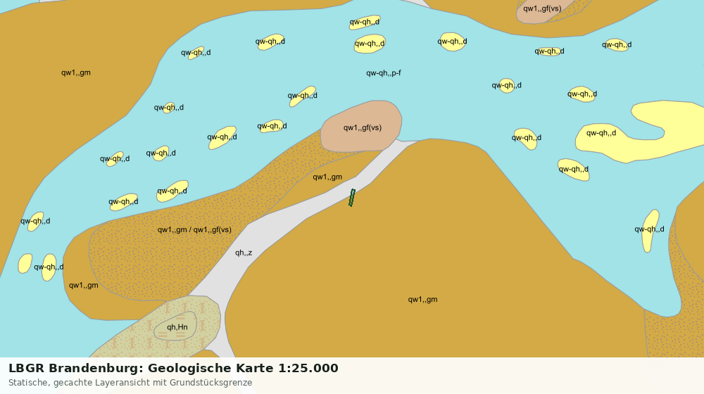 Statische Kartenansicht: LBGR Brandenburg: Geologische Karte 1:25.000