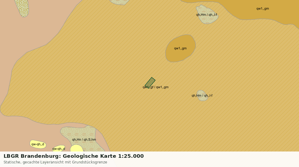 Statische Kartenansicht: LBGR Brandenburg: Geologische Karte 1:25.000