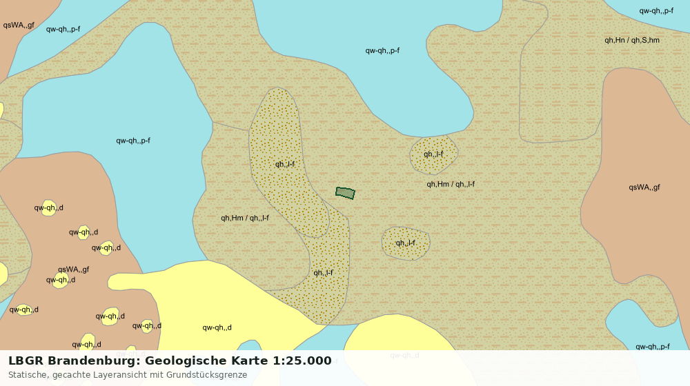 Statische Kartenansicht: LBGR Brandenburg: Geologische Karte 1:25.000