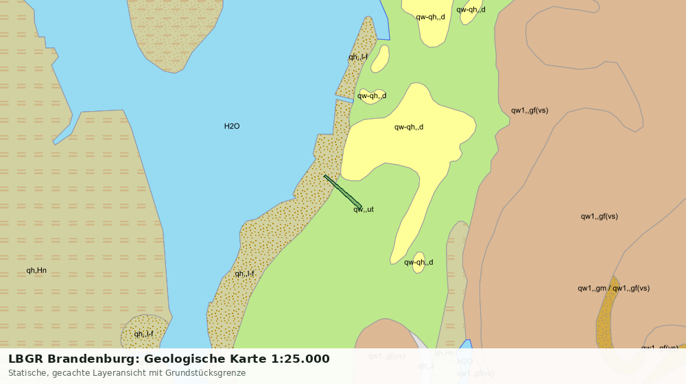 Statische Kartenansicht: LBGR Brandenburg: Geologische Karte 1:25.000