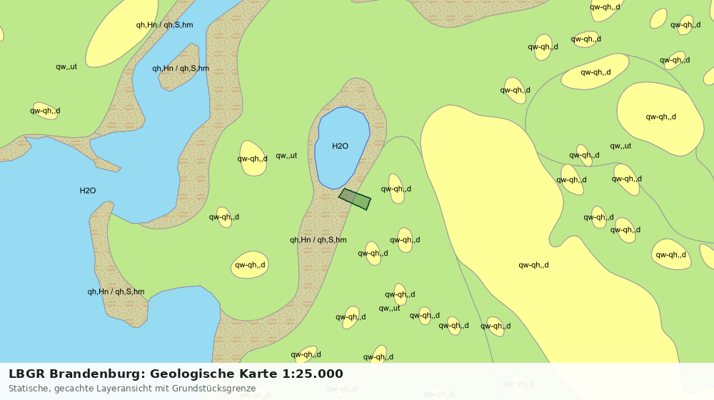 Statische Kartenansicht: LBGR Brandenburg: Geologische Karte 1:25.000