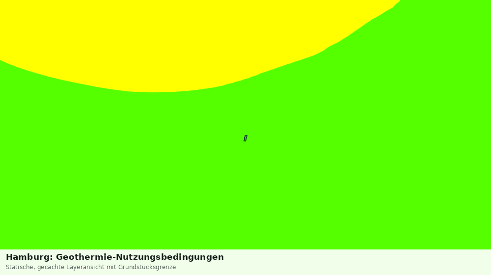 Statische Kartenansicht: Hamburg: Geothermie-Nutzungsbedingungen