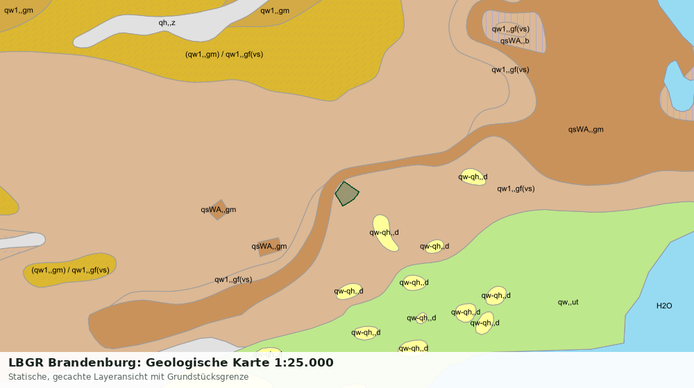 Statische Kartenansicht: LBGR Brandenburg: Geologische Karte 1:25.000