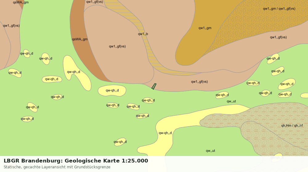 Statische Kartenansicht: LBGR Brandenburg: Geologische Karte 1:25.000
