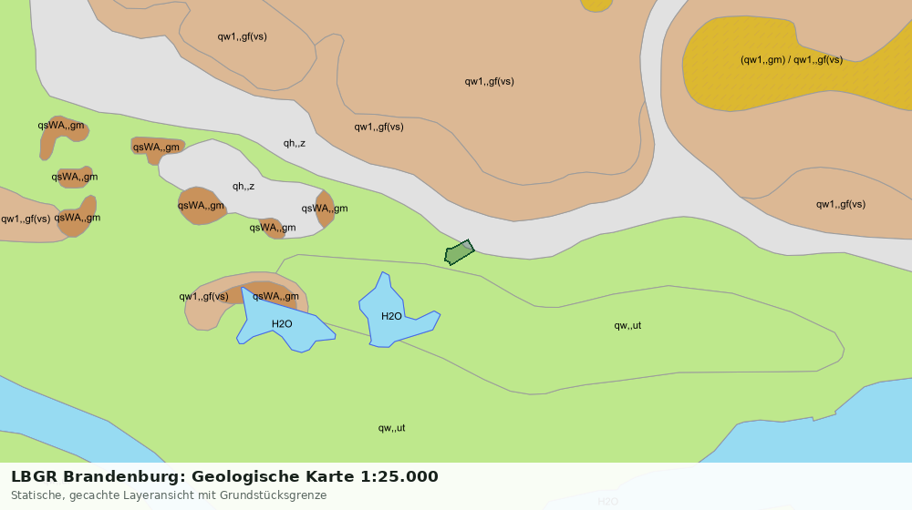Statische Kartenansicht: LBGR Brandenburg: Geologische Karte 1:25.000