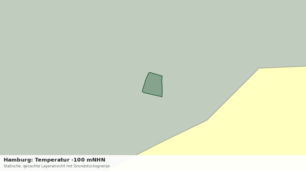 Statische Kartenansicht: Hamburg: Temperatur -100 mNHN