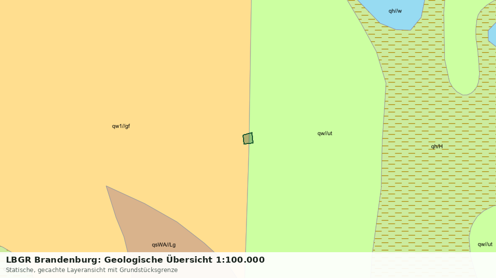 Statische Kartenansicht: LBGR Brandenburg: Geologische Übersicht 1:100.000