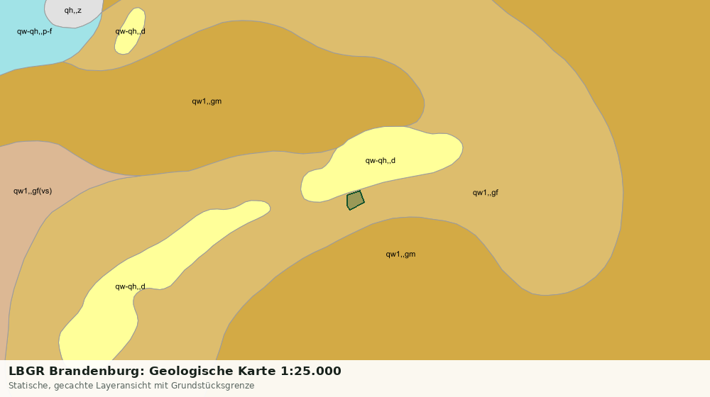 Statische Kartenansicht: LBGR Brandenburg: Geologische Karte 1:25.000