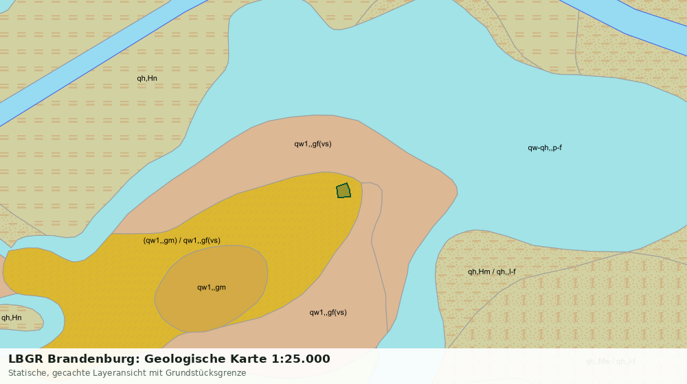 Statische Kartenansicht: LBGR Brandenburg: Geologische Karte 1:25.000