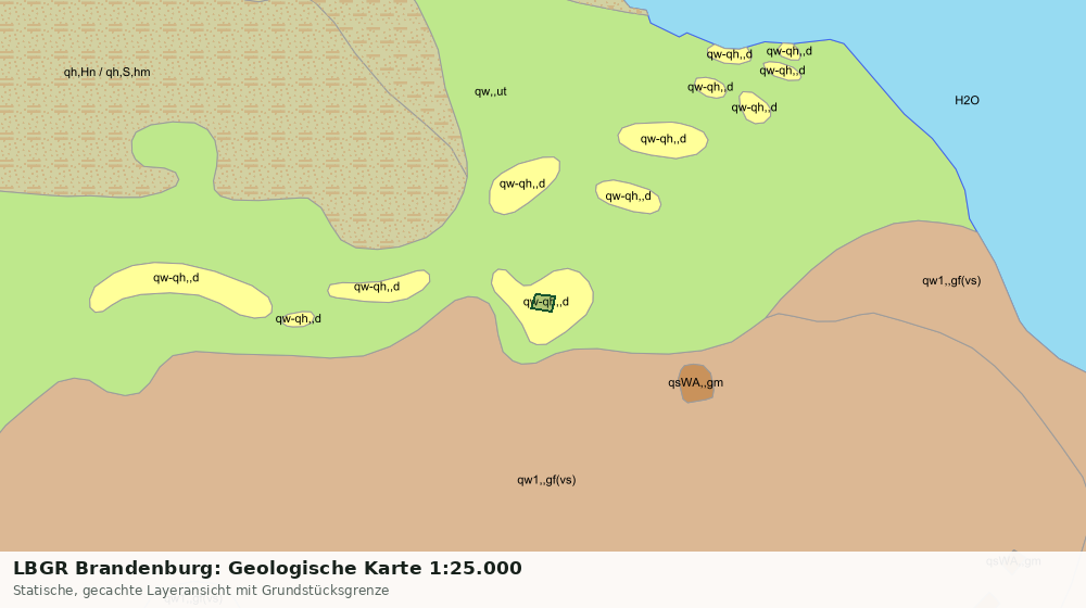 Statische Kartenansicht: LBGR Brandenburg: Geologische Karte 1:25.000
