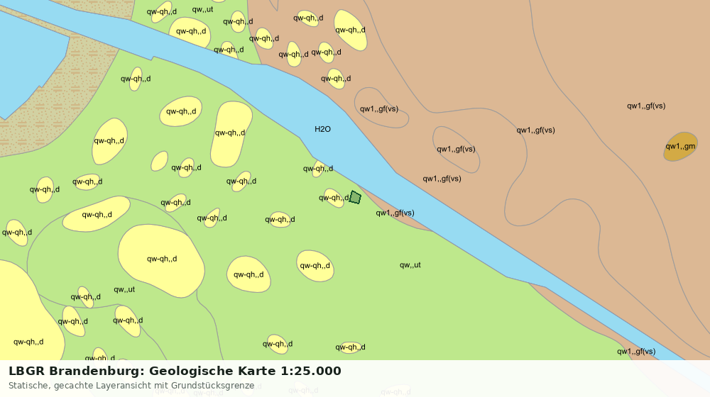 Statische Kartenansicht: LBGR Brandenburg: Geologische Karte 1:25.000