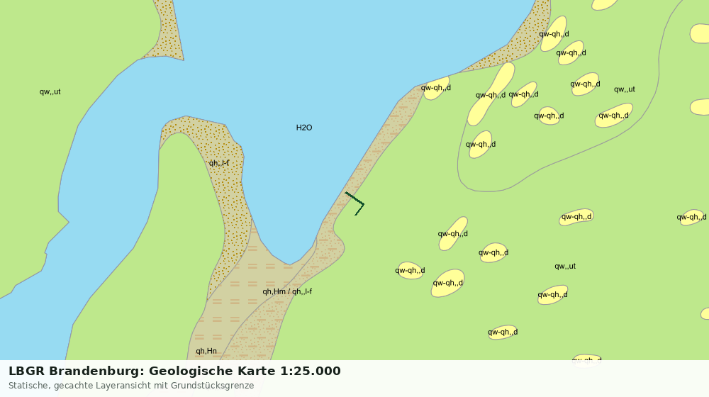 Statische Kartenansicht: LBGR Brandenburg: Geologische Karte 1:25.000