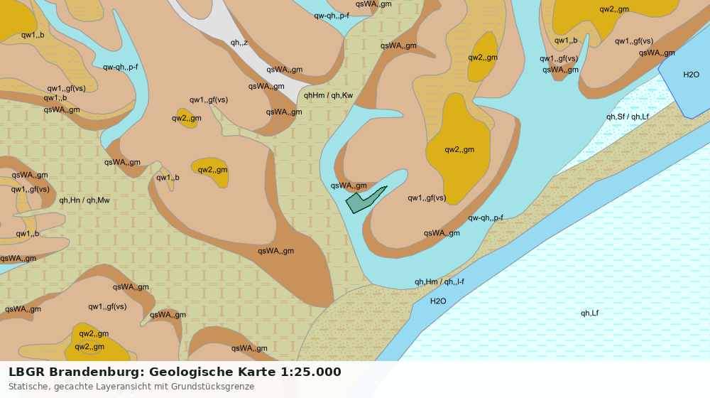 Statische Kartenansicht: LBGR Brandenburg: Geologische Karte 1:25.000