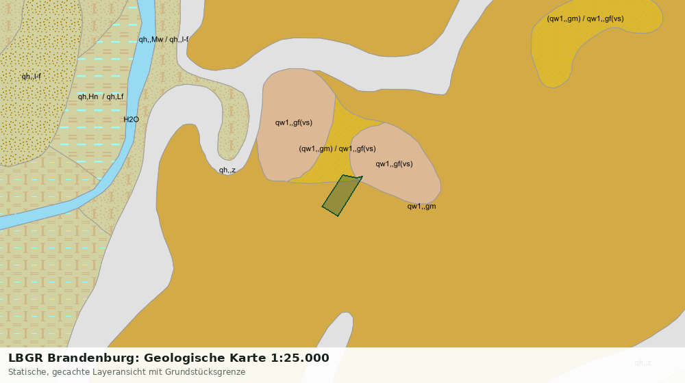 Statische Kartenansicht: LBGR Brandenburg: Geologische Karte 1:25.000