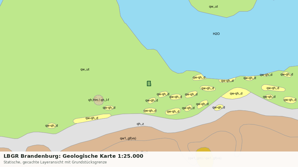 Statische Kartenansicht: LBGR Brandenburg: Geologische Karte 1:25.000