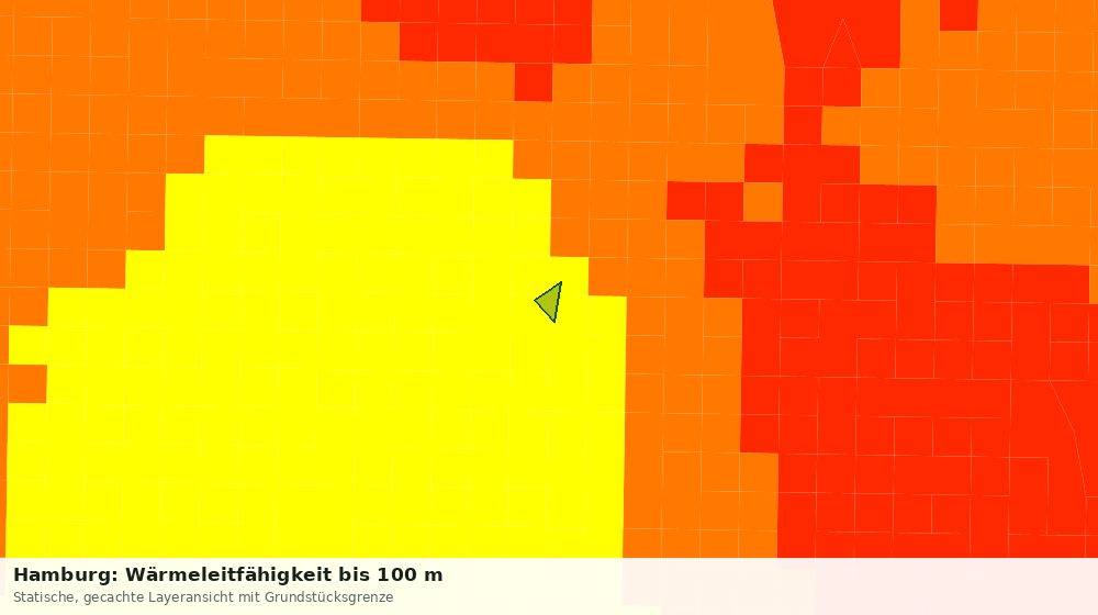 Statische Kartenansicht: Hamburg: Wärmeleitfähigkeit bis 100 m
