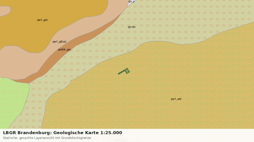 Statische Kartenansicht: LBGR Brandenburg: Geologische Karte 1:25.000