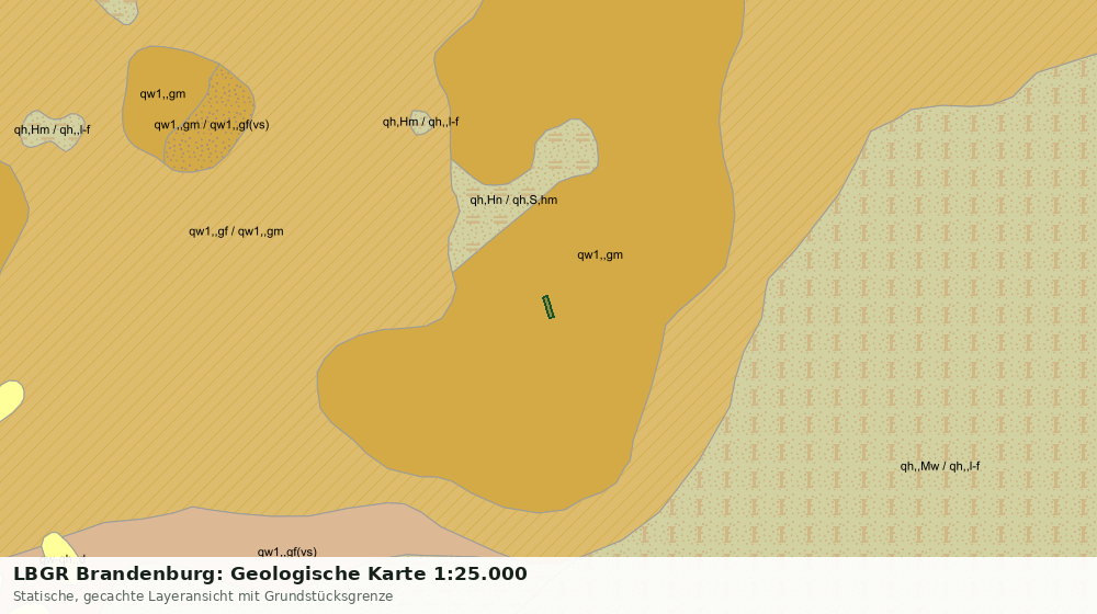 Statische Kartenansicht: LBGR Brandenburg: Geologische Karte 1:25.000